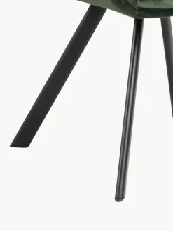 Silla con repozabrazos de terciopelo Lola