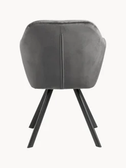 Silla con repozabrazos de terciopelo Lola