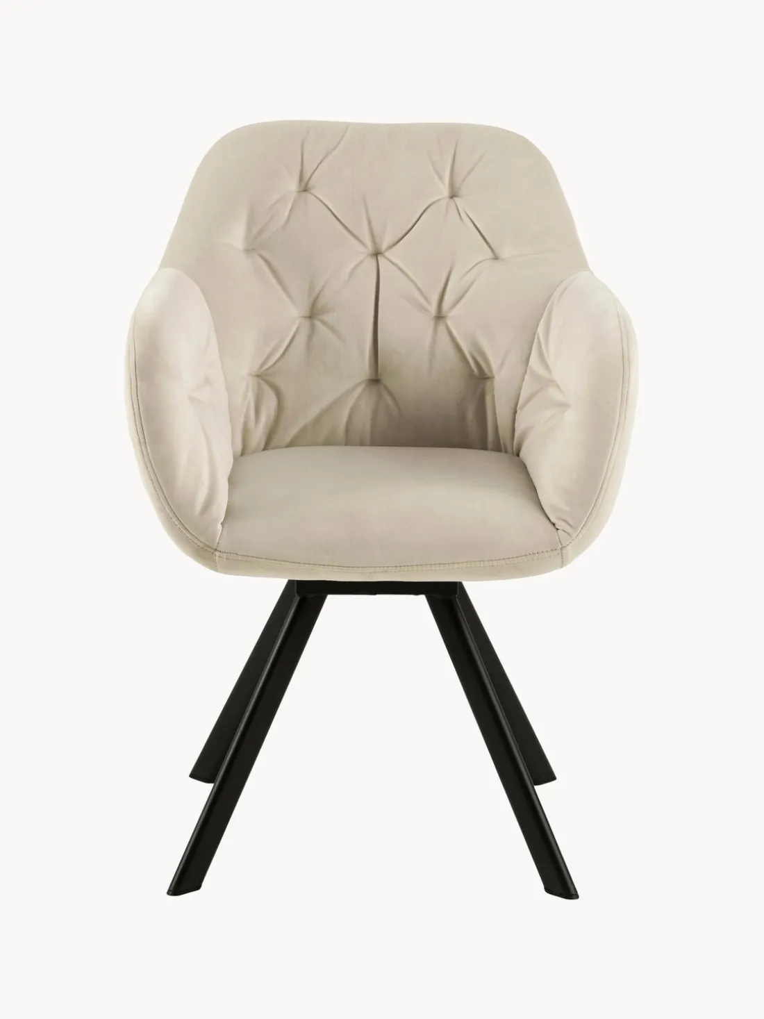 Silla con repozabrazos de terciopelo Lola