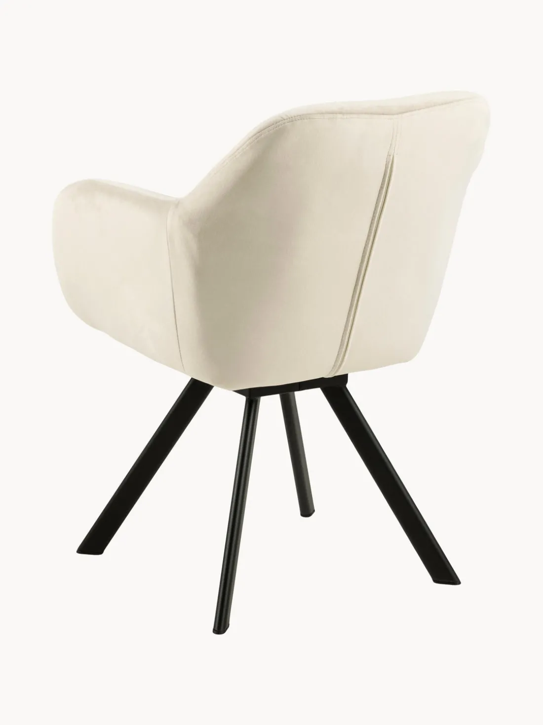 Silla con repozabrazos de terciopelo Lola