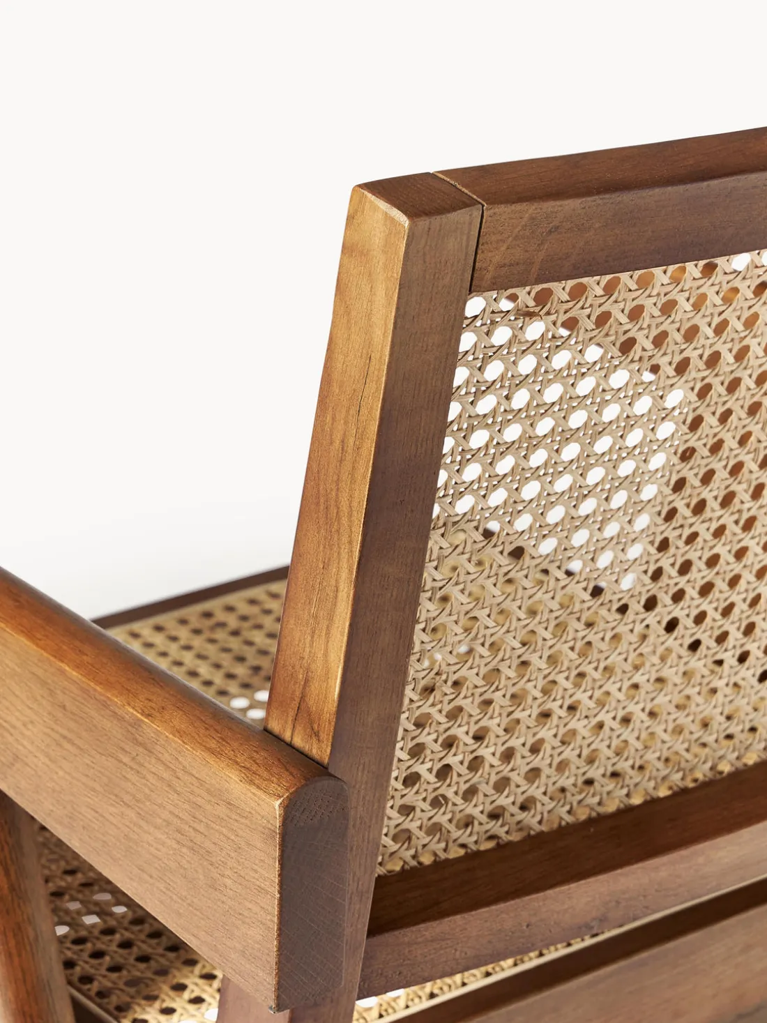 Silla con repozabrazos de tejido vienés Sissi