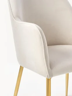 Silla con resposabrazos en terciopelo Ava