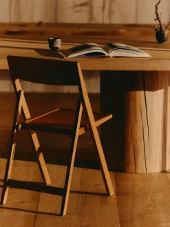 Silla de comedor plegable de madera de abedul Flat