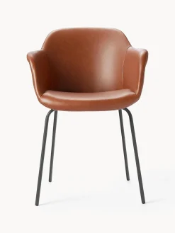 Silla de cuero sintético con reposabrazos Fiji