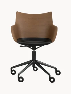 Silla de escritorio con reposabrazos Q/WOOD, altura regulable