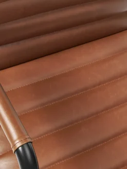 Silla de escritorio de cuero sintético Winslow, altura regulable