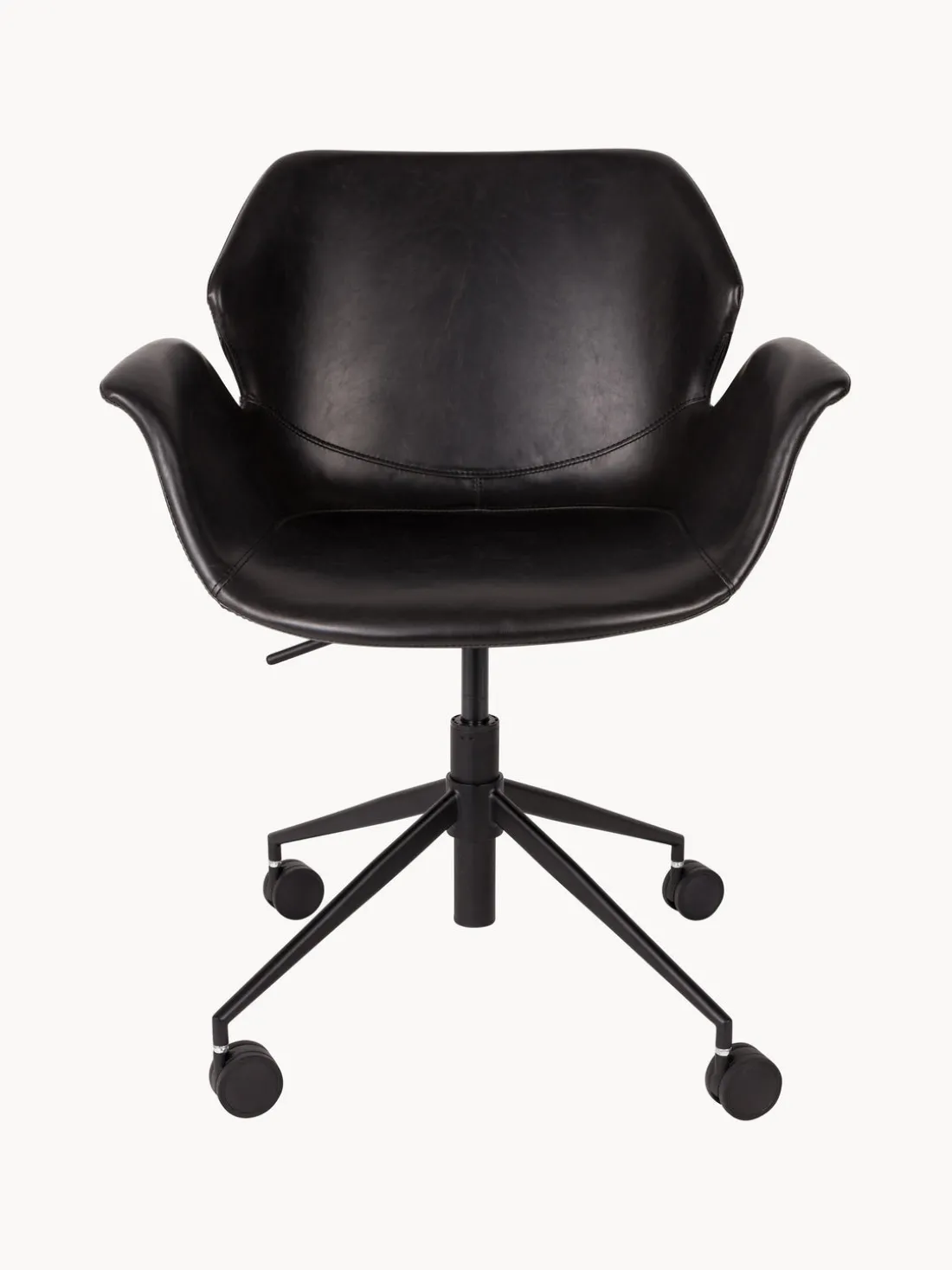 Silla de escritorio de cuero sintético Nikki, altura regulable