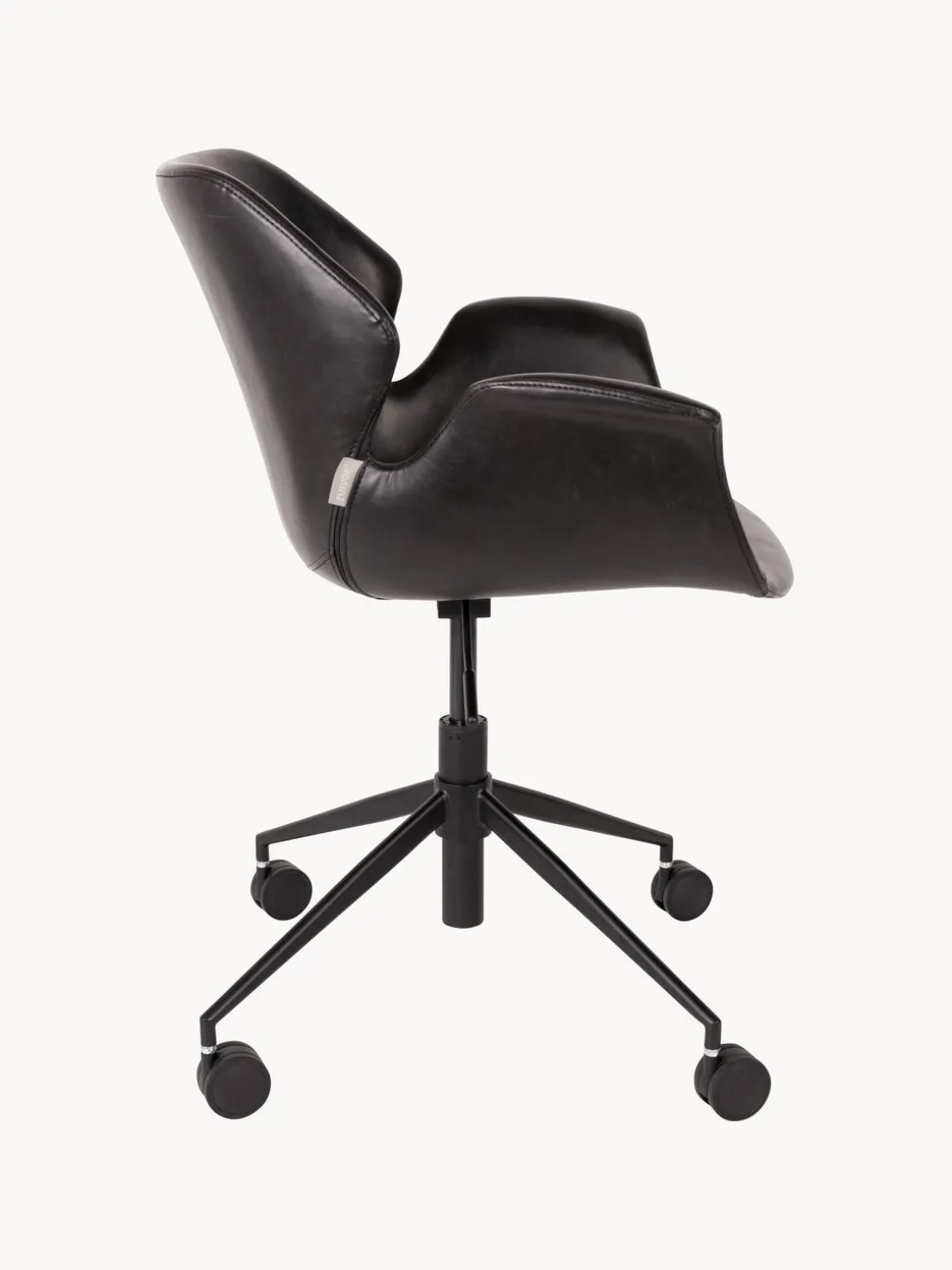 Silla de escritorio de cuero sintético Nikki, altura regulable