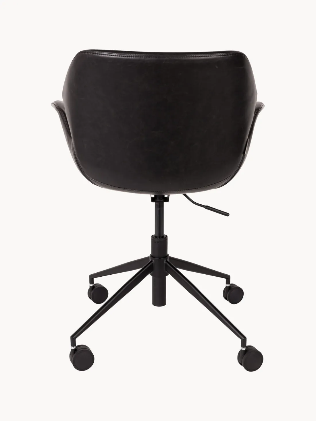 Silla de escritorio de cuero sintético Nikki, altura regulable