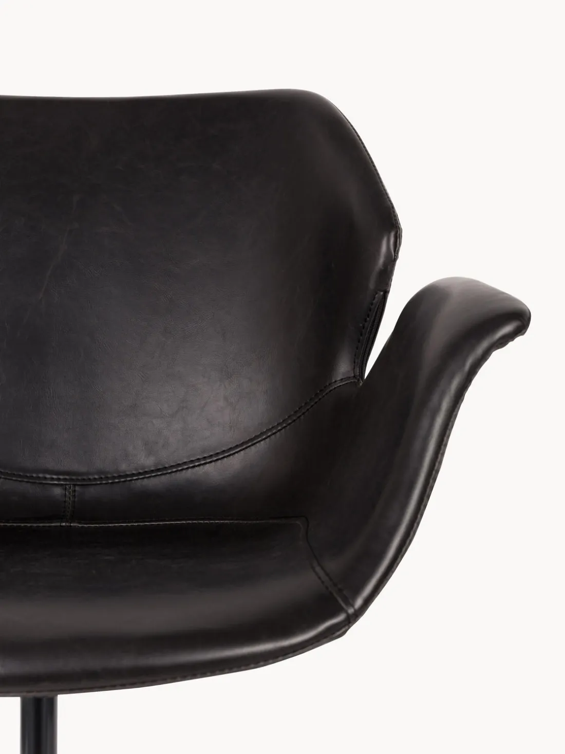 Silla de escritorio de cuero sintético Nikki, altura regulable