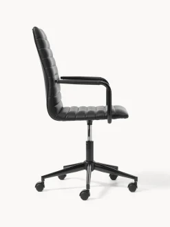 Silla de escritorio de cuero sintético Winslow, ajustable en altura