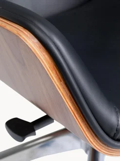 Silla de escritorio de cuero sintético Rouven, altura regulable