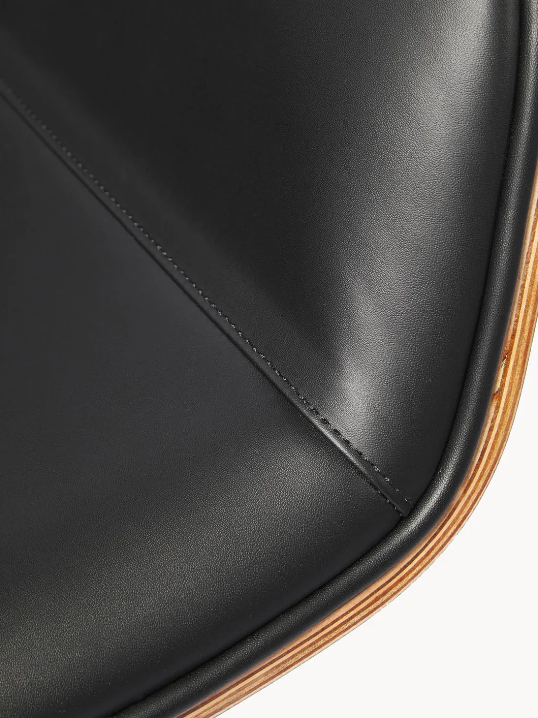 Silla de escritorio de cuero sintético Rouven, altura regulable