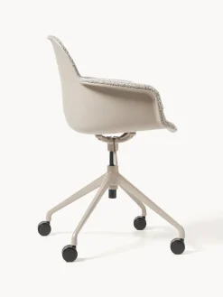 Silla de escritorio en tejido bouclé Albert, regulable en altura
