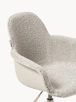 Silla de escritorio en tejido bouclé Albert, regulable en altura