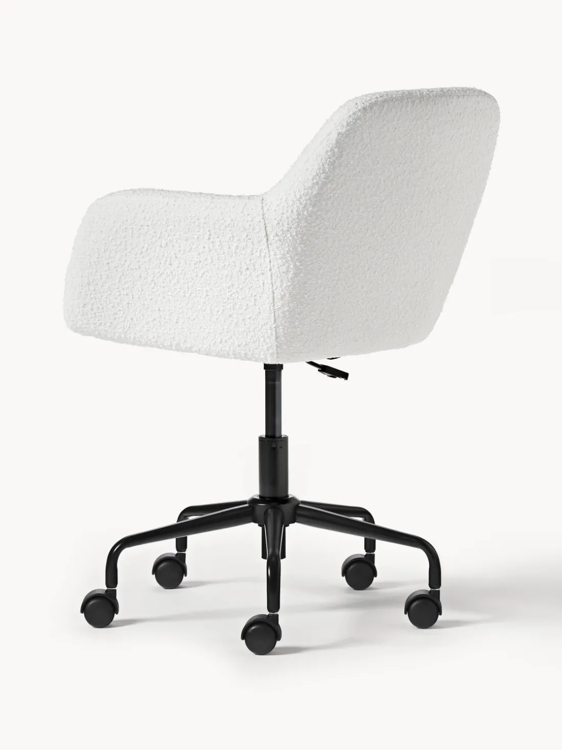 Silla de escritorio en tejido bouclé Lucie