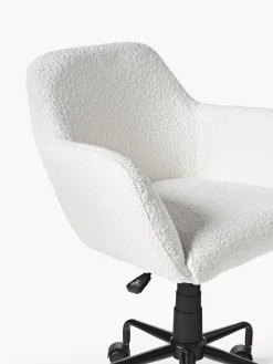 Silla de escritorio en tejido bouclé Lucie