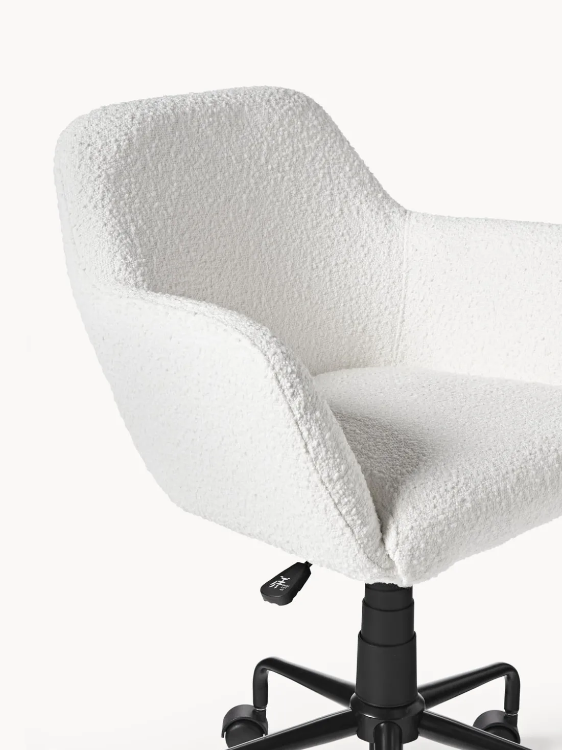 Silla de escritorio en tejido bouclé Lucie