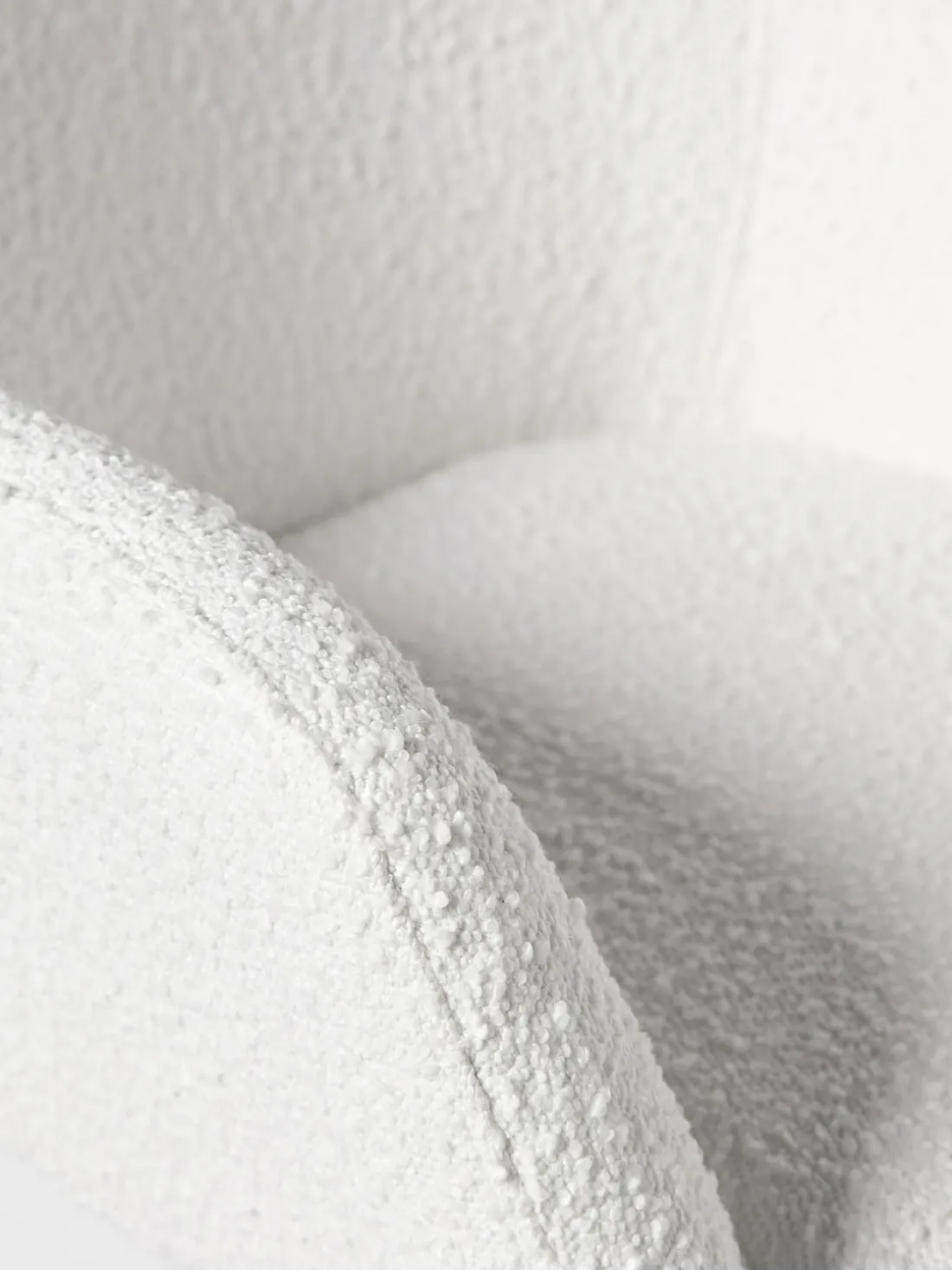 Silla de escritorio en tejido bouclé Lucie