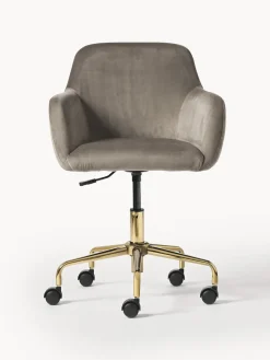 Silla de escritorio en terciopelo Lucie