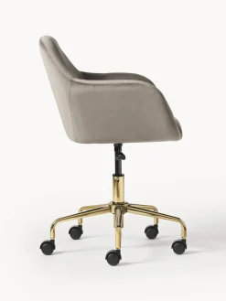 Silla de escritorio en terciopelo Lucie