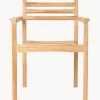 Silla de jardín apilable de madera de teca AH502