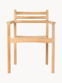 Silla de jardín apilable de madera de teca AH502