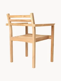 Silla de jardín apilable de madera de teca AH502