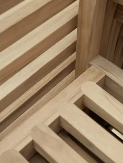 Silla de jardín apilable de madera de teca AH502