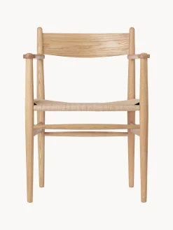 Silla de madera con asiento tejido a mano CH37