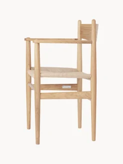 Silla de madera con asiento tejido a mano CH37
