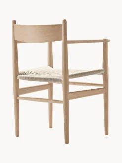 Silla de madera con asiento tejido a mano CH37