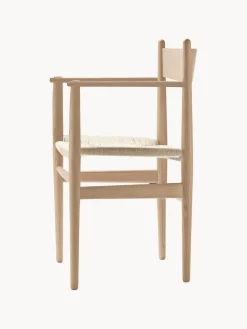 Silla de madera con asiento tejido a mano CH37