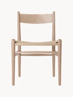 Silla de madera con asiento tejido a mano CH36