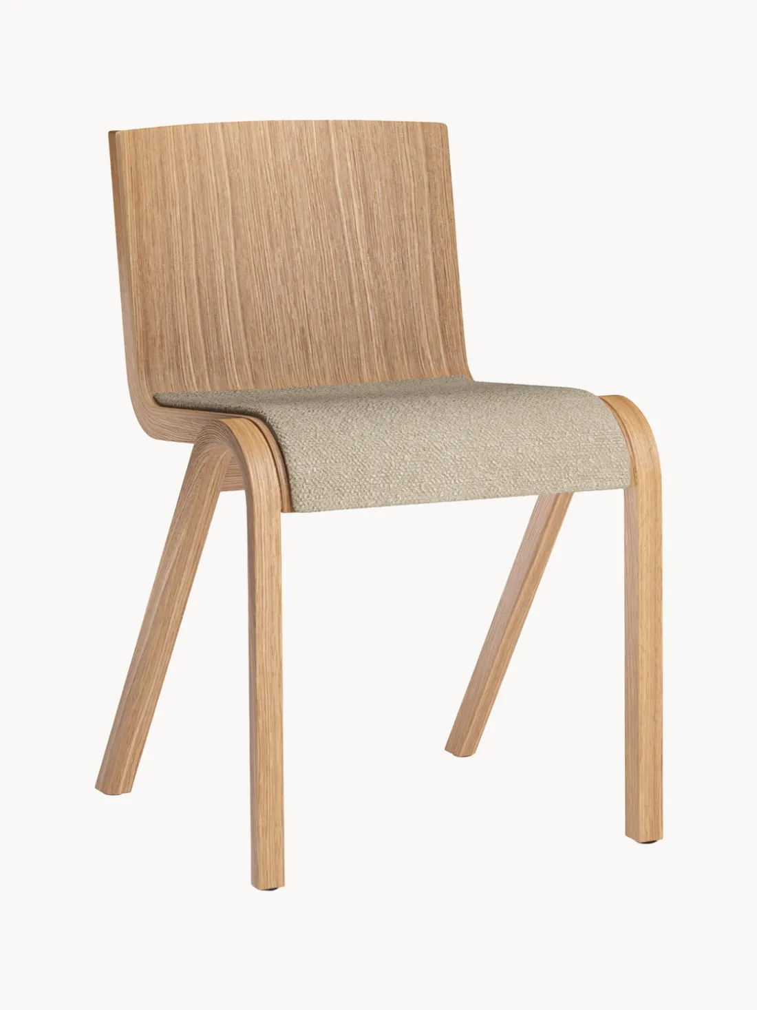 Silla de madera con asiento acolchado Ready