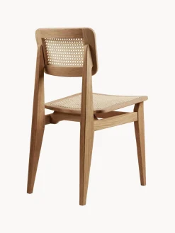 Silla de madera de roble con tejido vienés C-Chair
