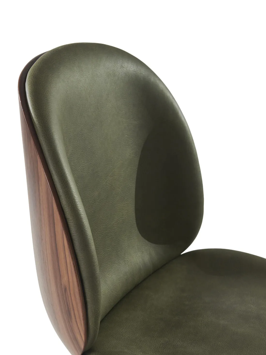 Silla de piel sintética con asiento Beetle