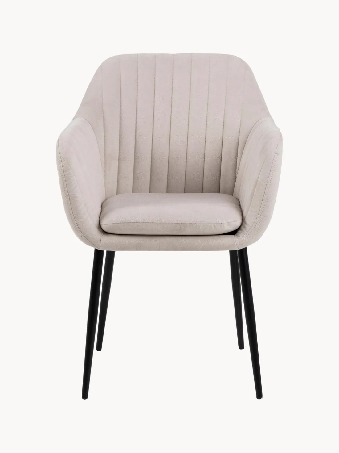 Silla de terciopelo con reposabrazos Emilia