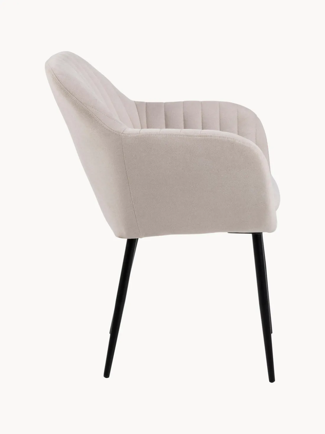 Silla de terciopelo con reposabrazos Emilia