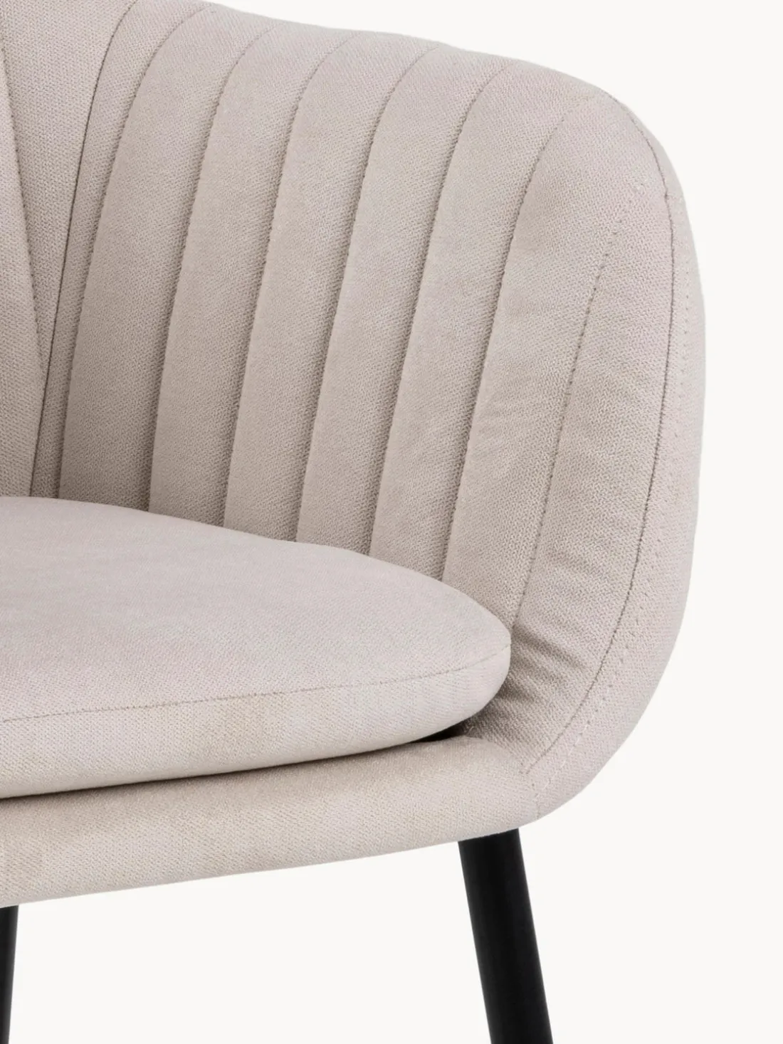 Silla de terciopelo con reposabrazos Emilia