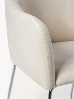 Silla de terciopelo con reposabrazos Isla