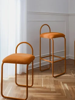 Silla en tejido bouclé Angui