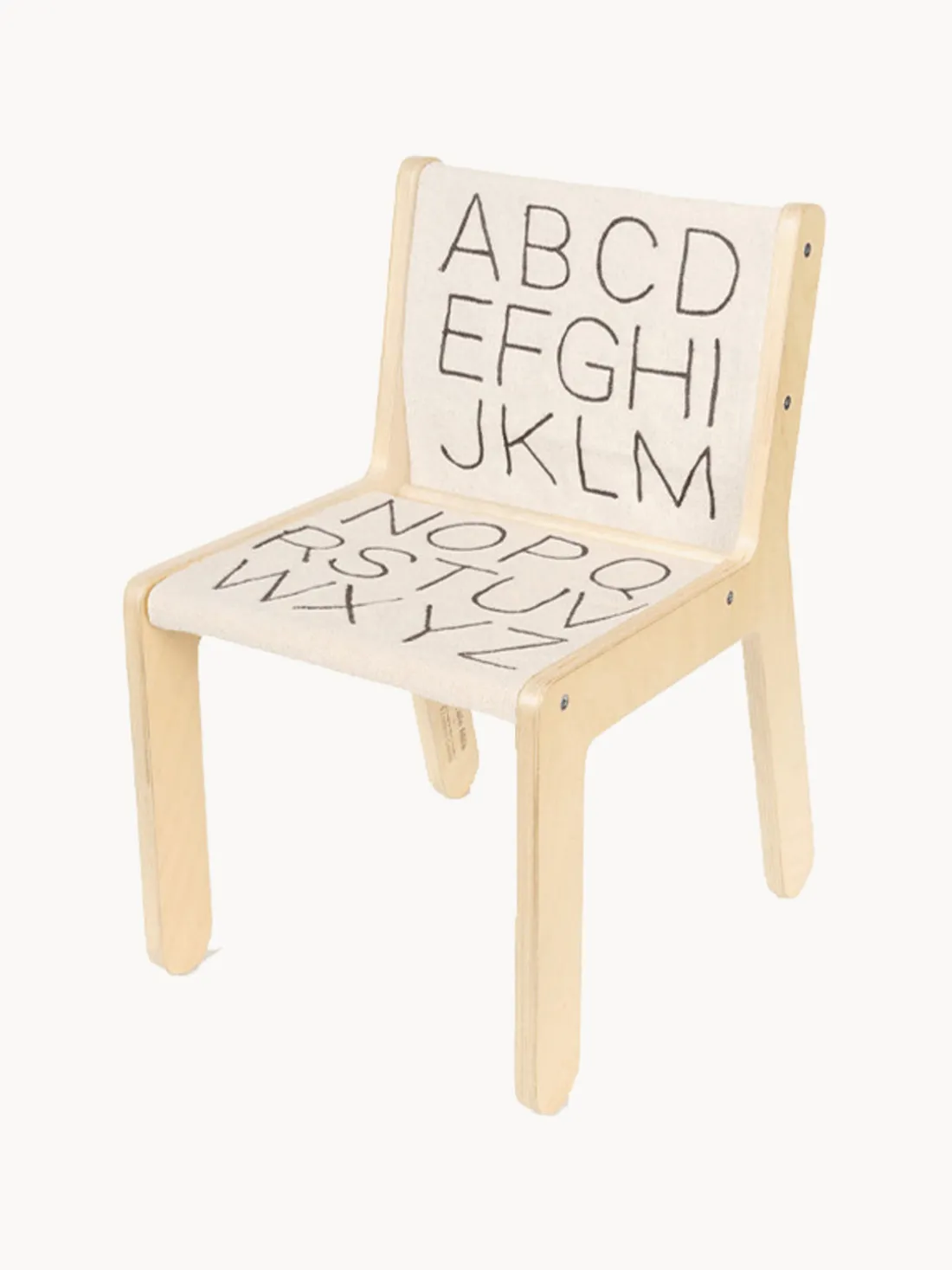 Silla infantil de madera ABC