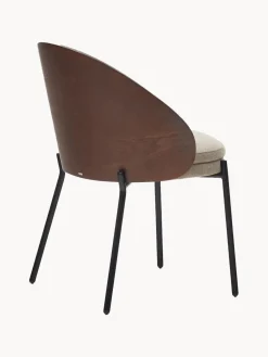 Silla tapizada de chenilla Eamy