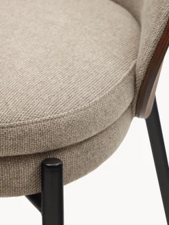 Silla tapizada de chenilla Eamy