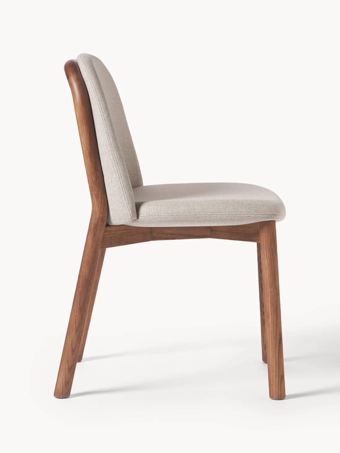 Silla tapizada de madera de fresno Julie