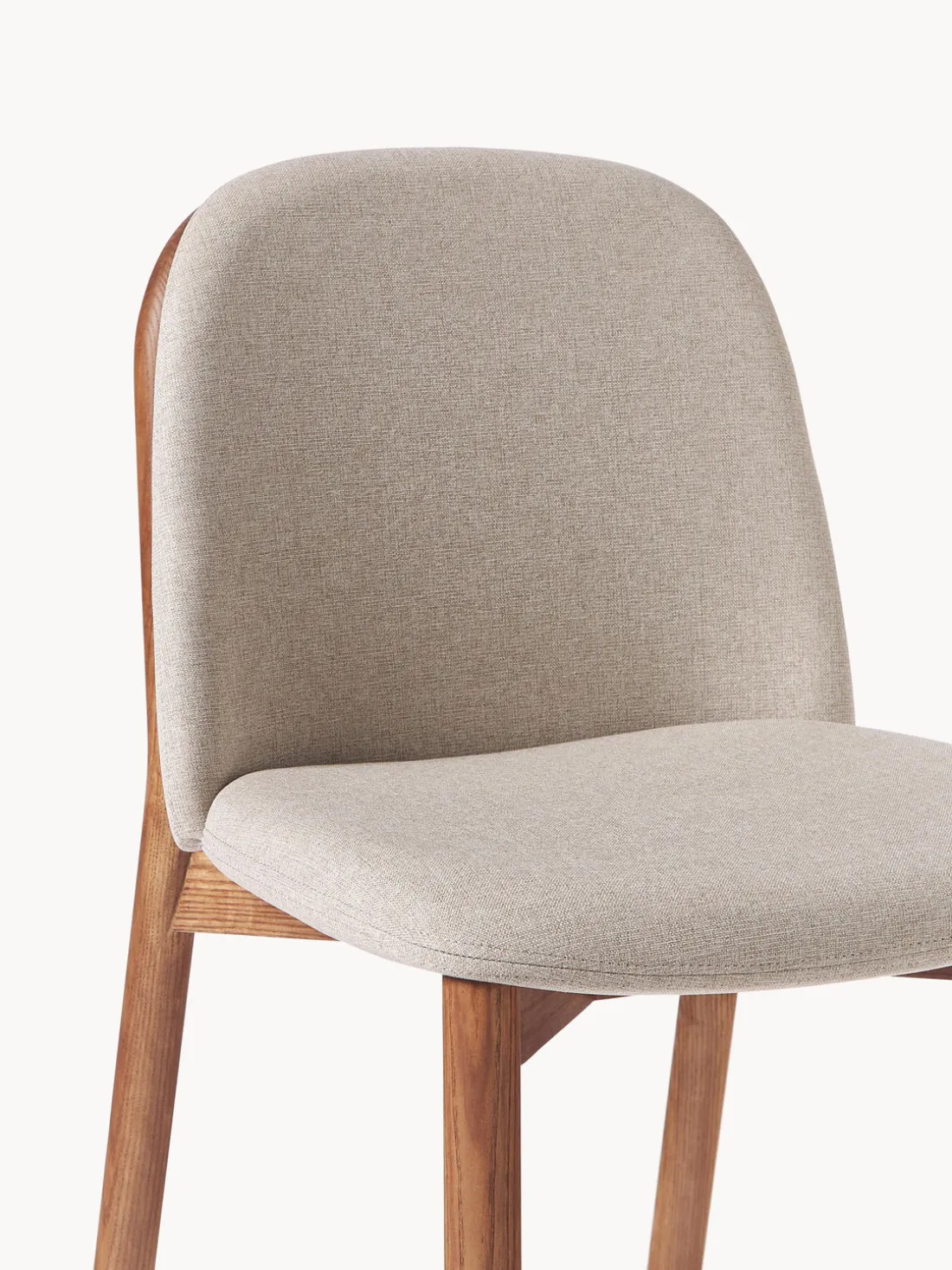 Silla tapizada de madera de fresno Julie