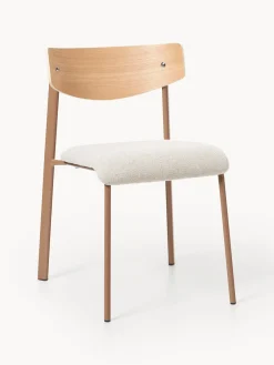 Silla tapizada de madera de roble Nadia