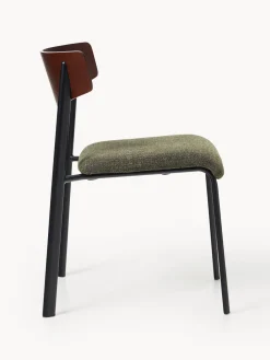 Silla tapizada de madera de roble Nadia