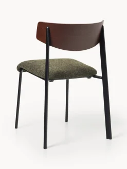 Silla tapizada de madera de roble Nadia